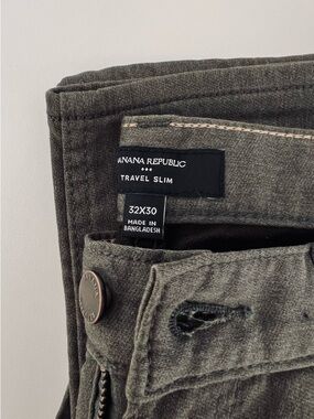 Banana Republic Travel Slim Jeans in Olive
